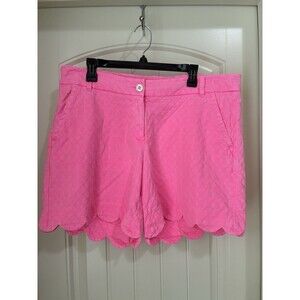 Crown  and Ivy Shelby shorts pink scallops size 14W